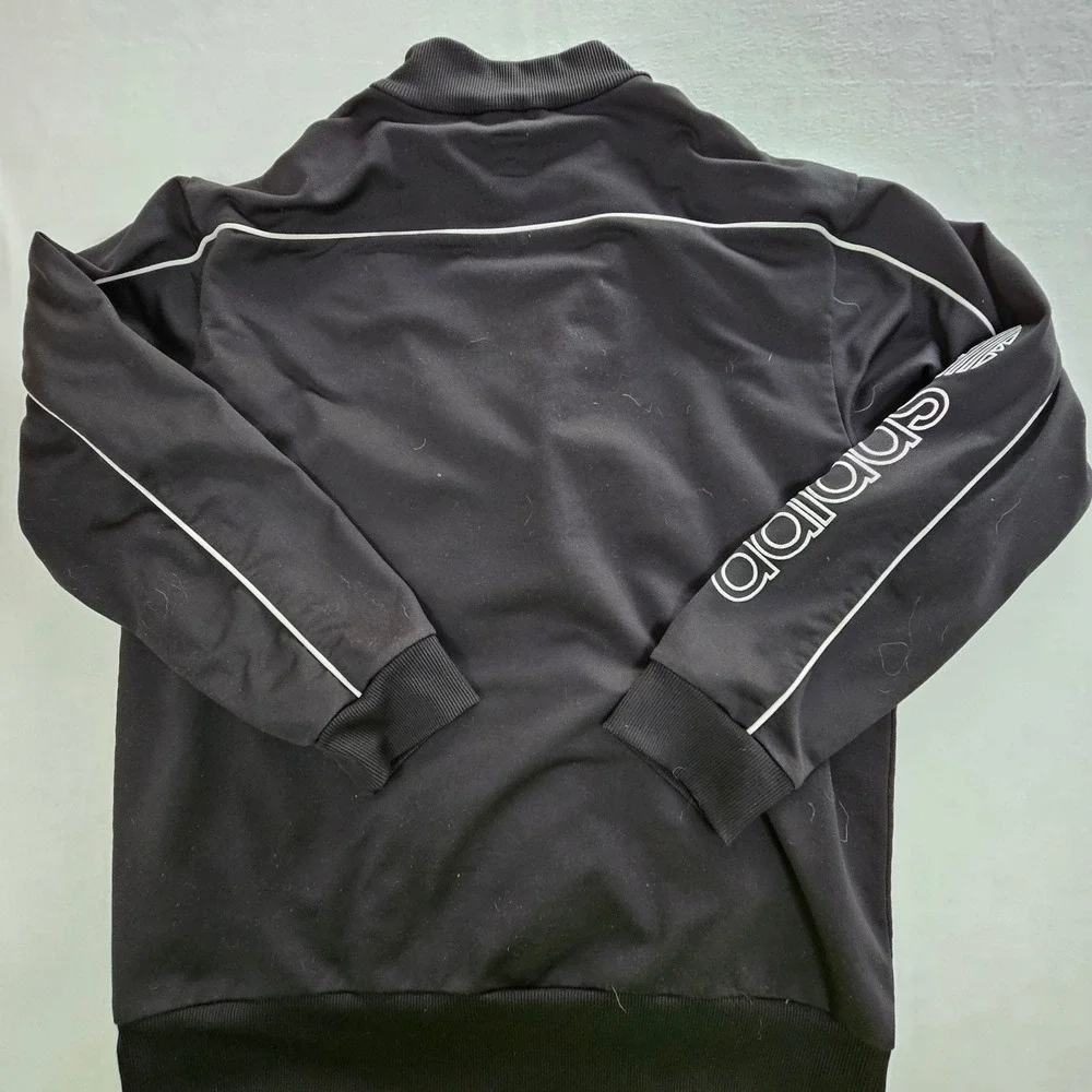 Adidas Originals Mens Track Jacket Black White Trefoil Full Zip‎ 838005 XL